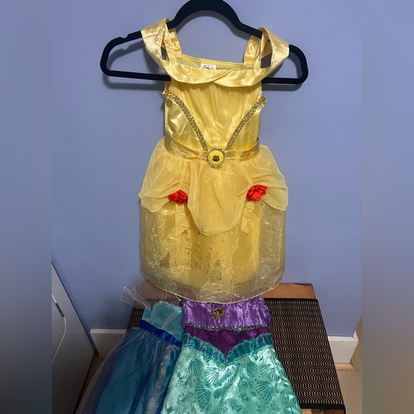 Disney Princess Costume Trio - Yellow, Blue, and Purple - Picture 4 of 9